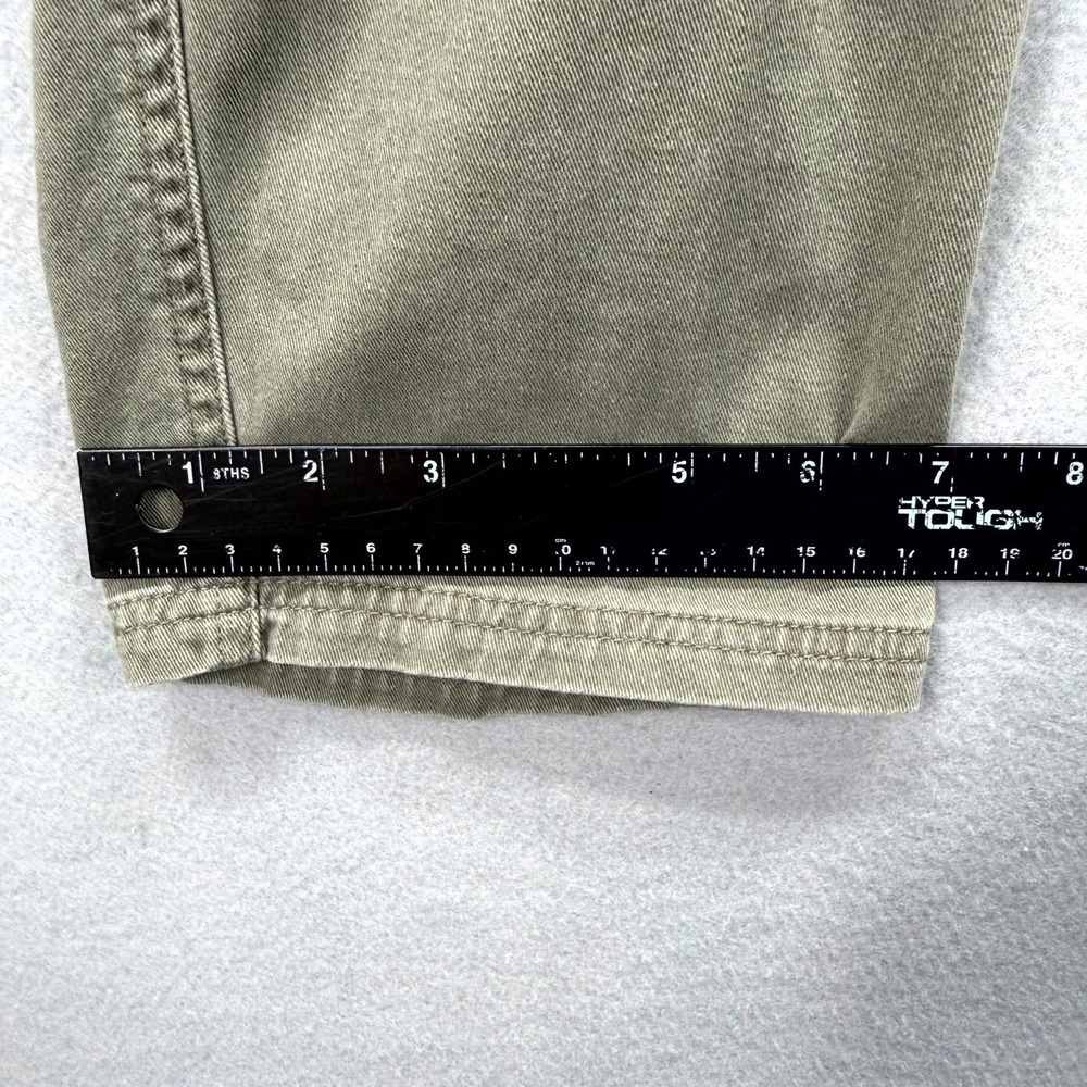 UpWest Canvas Pants Mens Large Fits 38x28* Green Stretch Ribbed Waist Drawstring - Picture 10 of 13